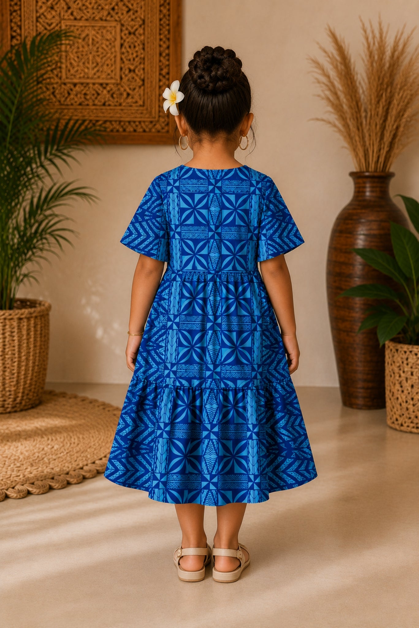 (PRE-ORDER) GIRLS DRESS - FLOWY DRESS - BLUE