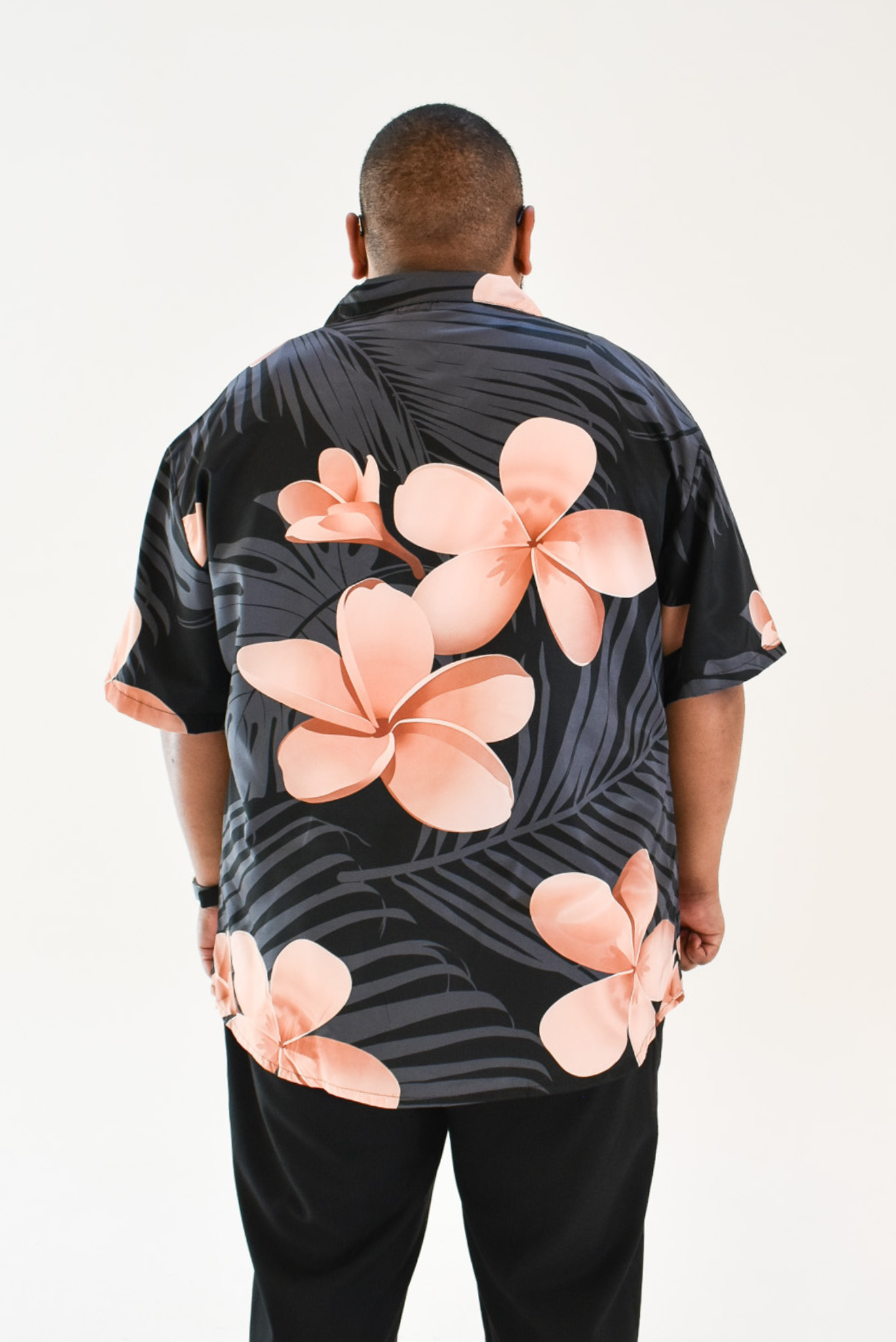 MALOSI SHIRT - COLLARED BUTTON UP SHIRT - BLACK & BROWN FLORAL PATTERN