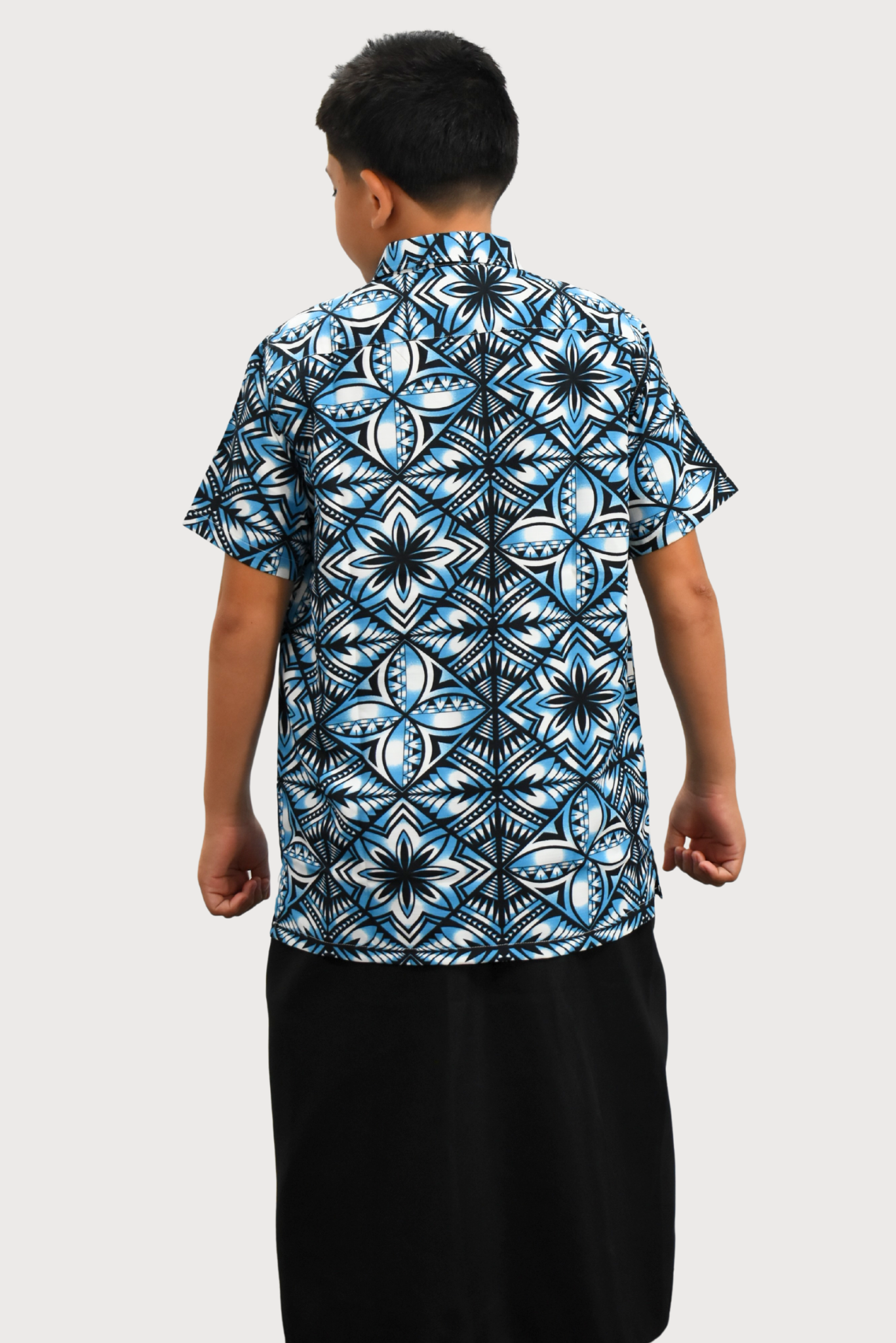 MARCUS BOYS SHIRT - COLLARED SHIRT - BLUE & BLACK