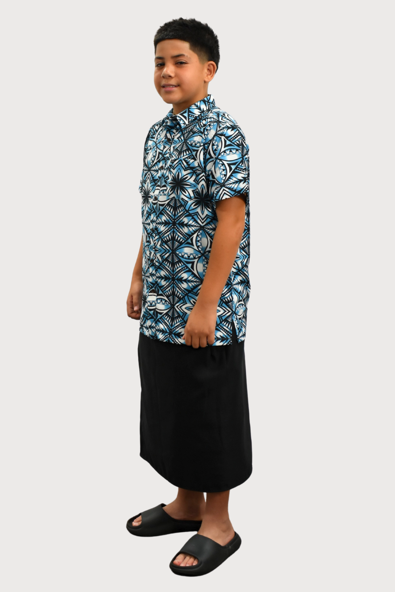 MARCUS BOYS SHIRT - COLLARED SHIRT - BLUE & BLACK