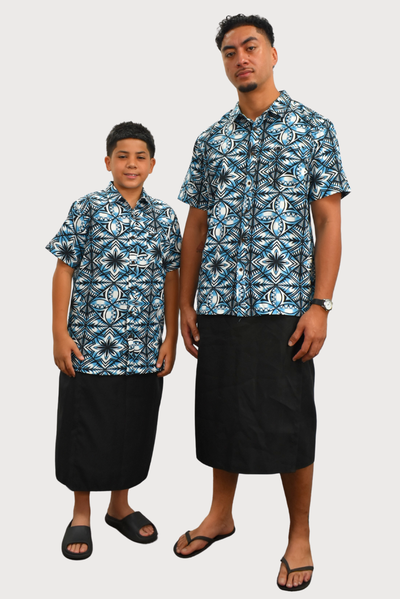 MARCUS SHIRT - COLLARED BUTTON UP - BLUE & BLACK