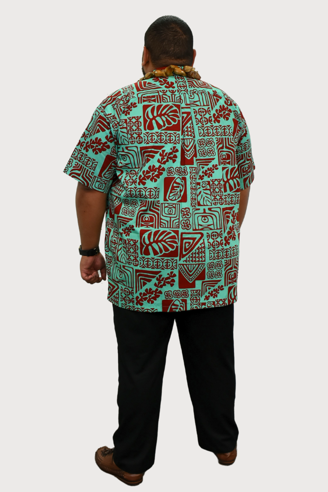 SAMUEL SHIRT - COLLARED BUTTON UP - MINT & MAROON