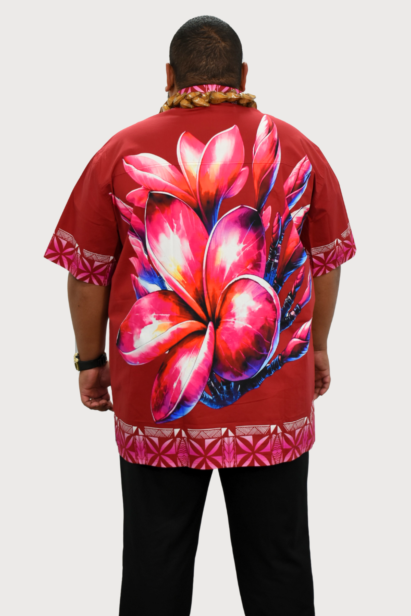 DAMIEN SHIRT - MAROON & PINK COLLARED MENS SHIRT