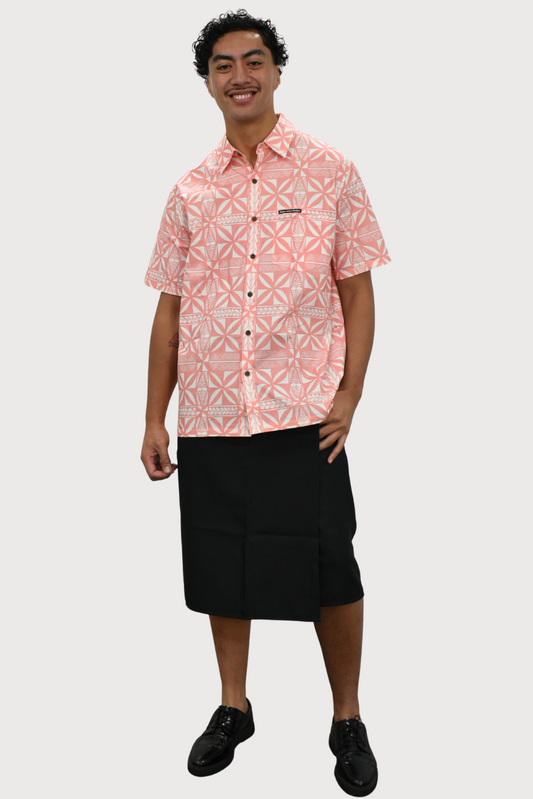 JACOB SHIRT - COLLARED BUTTON UP - PINK & WHITE