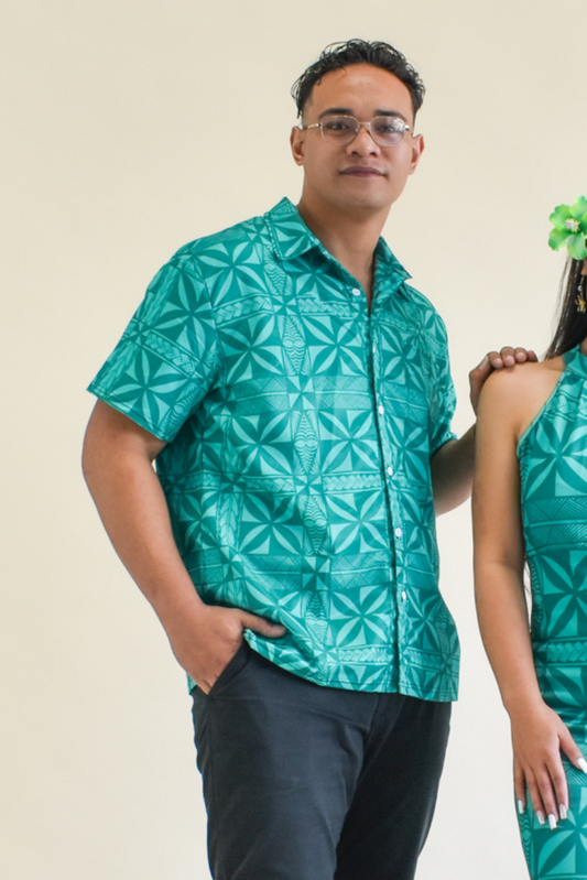 (PRE-ORDER) MATTHEW SHIRT - MEN'S BUTTON UP - JEWEL GREEN