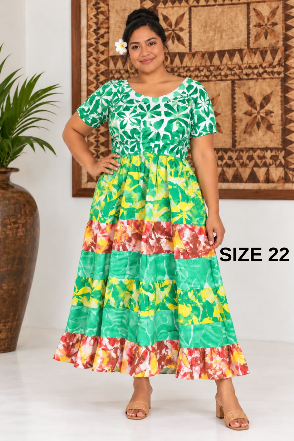 Green Layered Dress Size 22