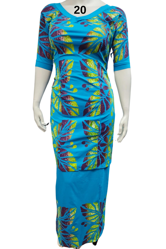BLUE FLORAL PULETASI - SIZE 20