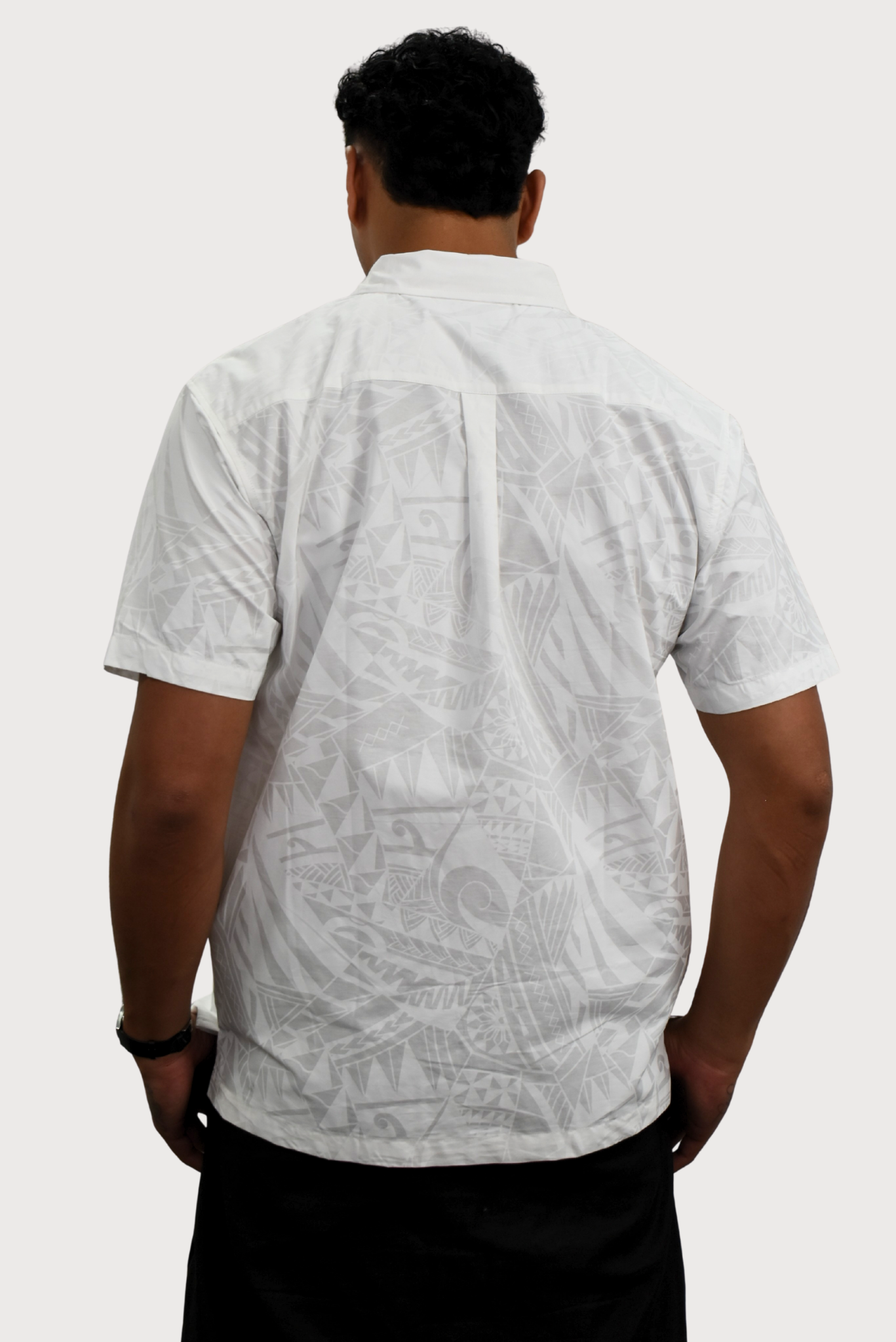 MARCUS SHIRT - COLLARED BUTTON UP - WHITE WAX