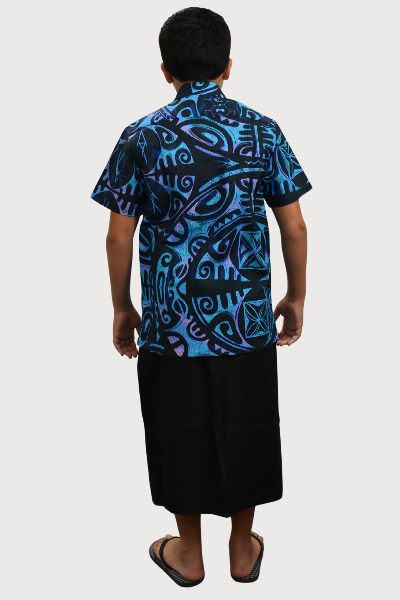 LEVI BOYS SHIRT - COLLARED SHIRT - BLUE & BLACK