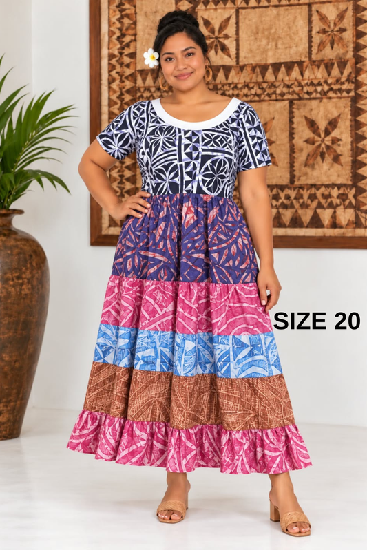 Multicolored Layered Dress Size 20