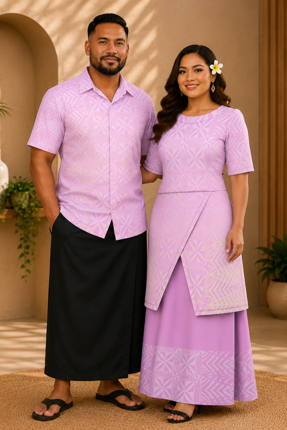 (PRE-ORDER) MENS COLLARED SHIRT - PINK & WHITE
