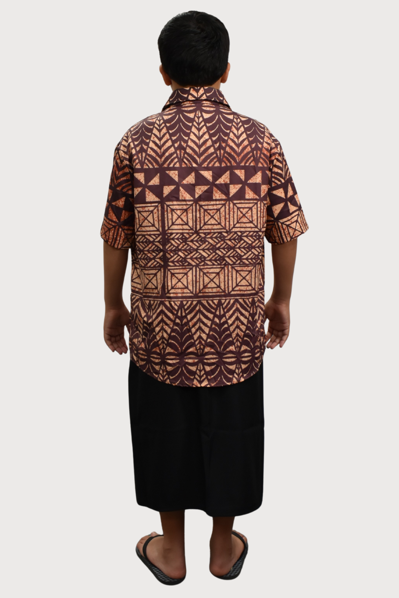 BOYS SHIRT - COLLARED SHIRT - BROWN