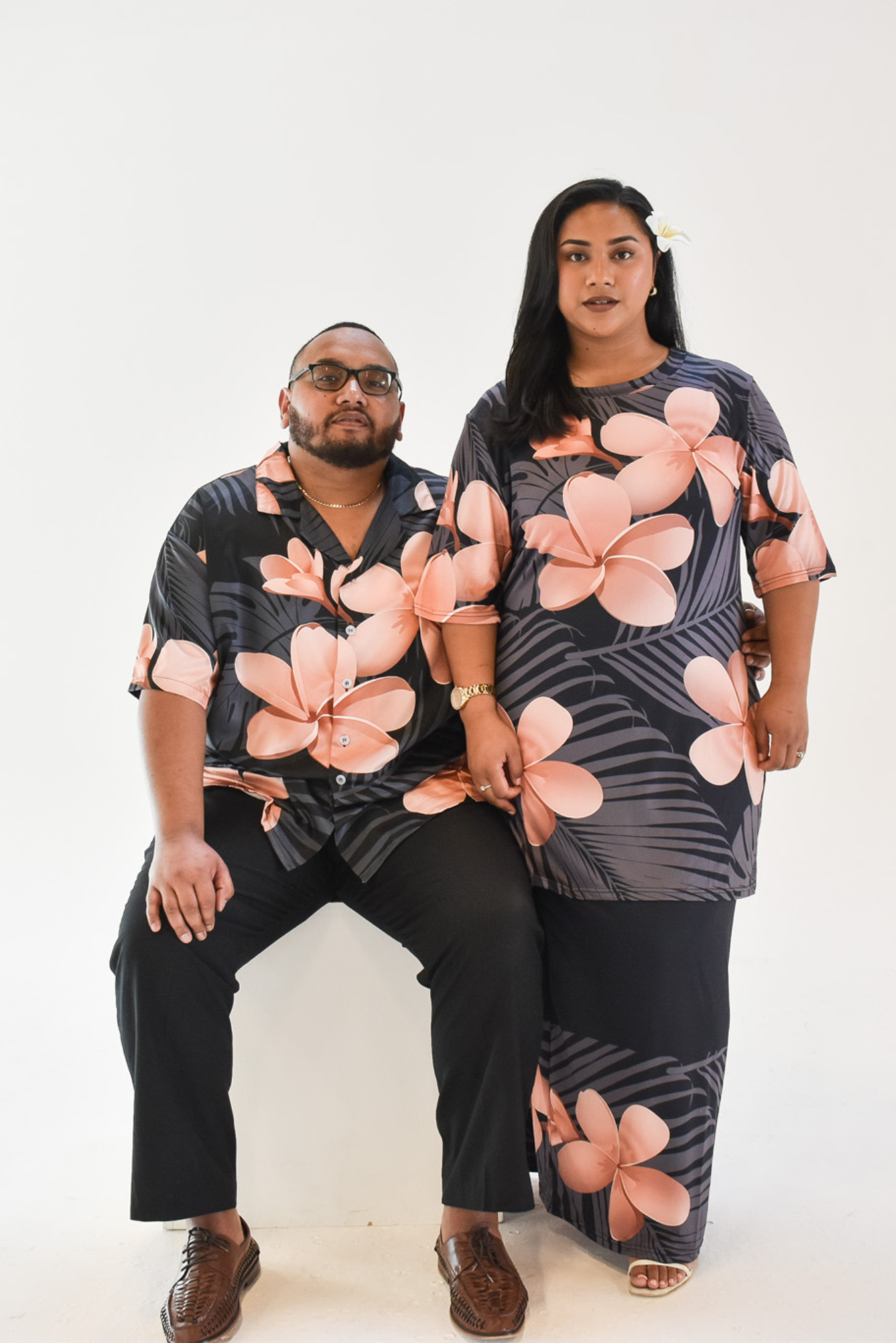 MONAH PULETASI DRESS - BLACK & BROWN