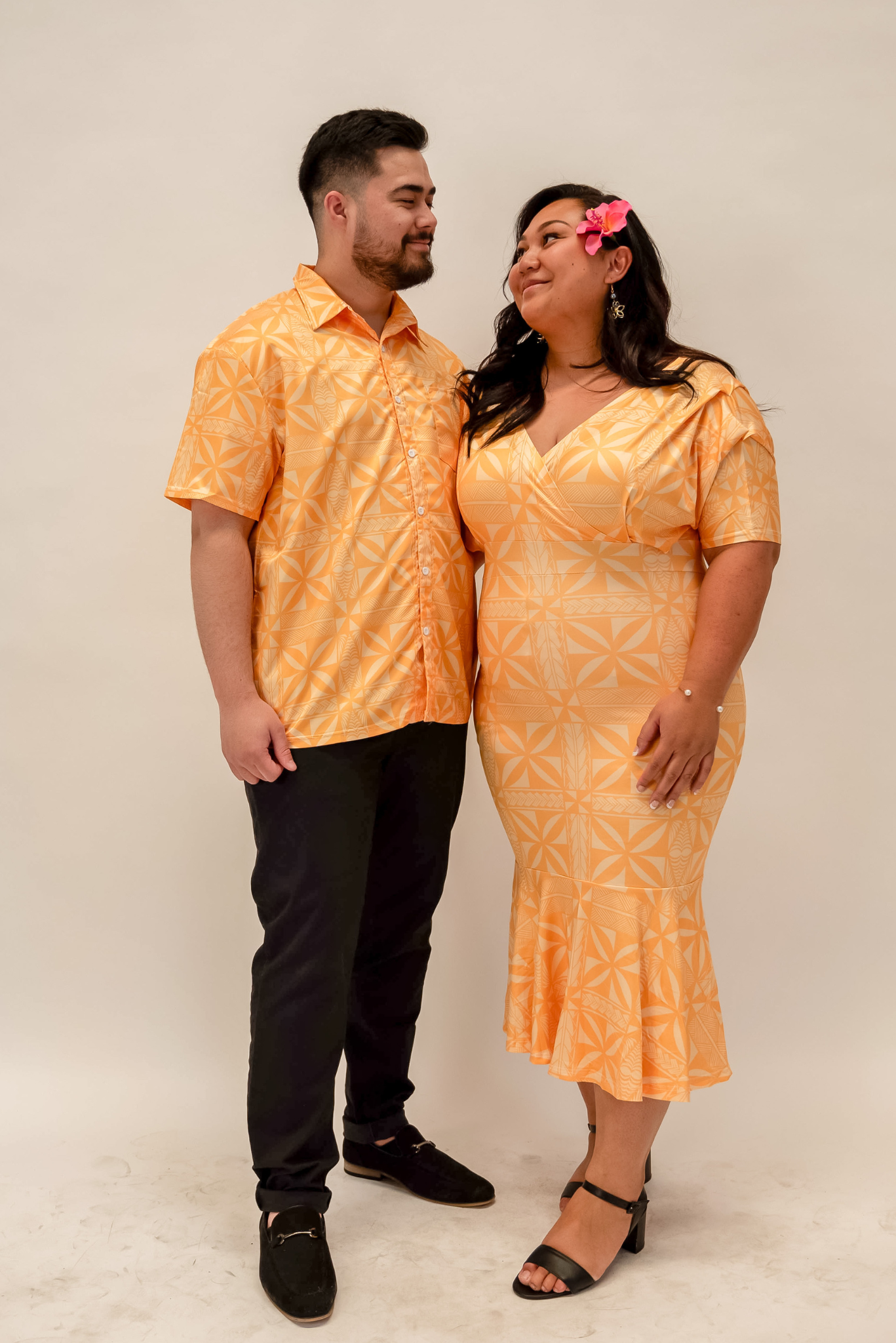 (PRE-ORDER) LAKI MENS SHIRT - COLLARED BUTTON UP - SUNSET YELLOW