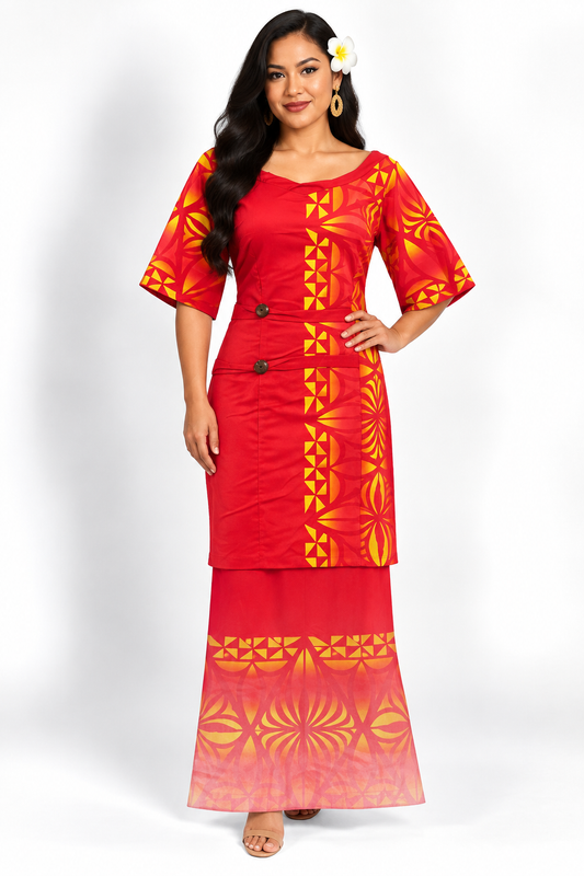 Red Puletasi Size 20