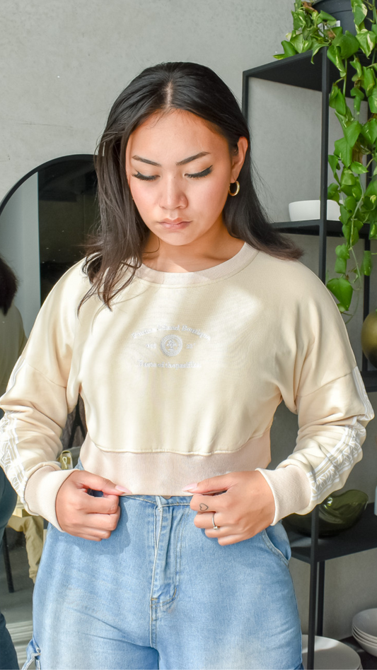 Penina Original Crop Sweatshirt - Cream