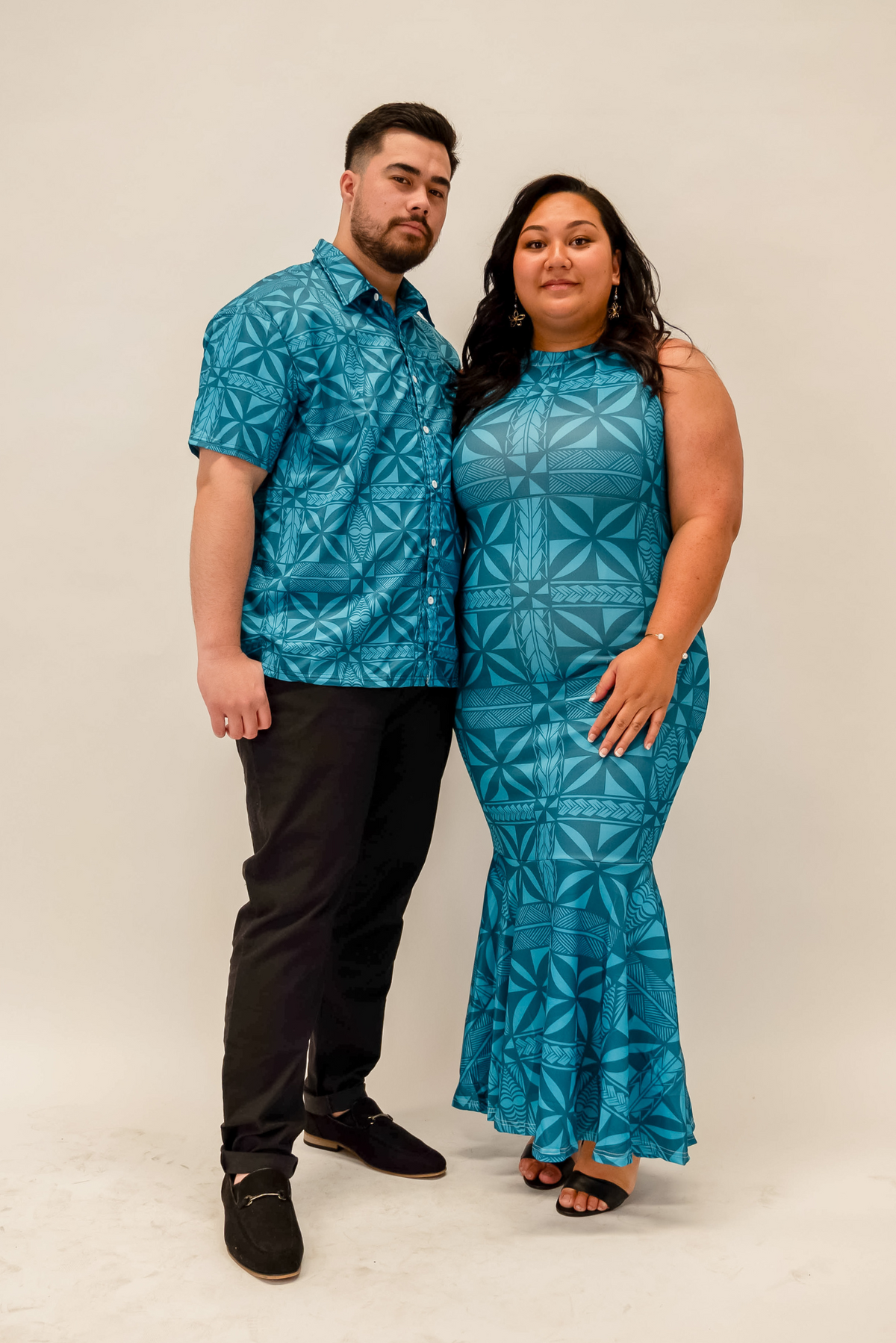 (PRE-ORDER) MATIE DRESS - HALTER NECK WITH FLARE DRESS - TEAL BLUE