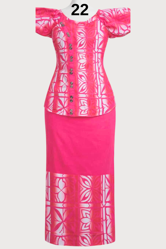 PINK ISLAND PULETASI - SIZE 22