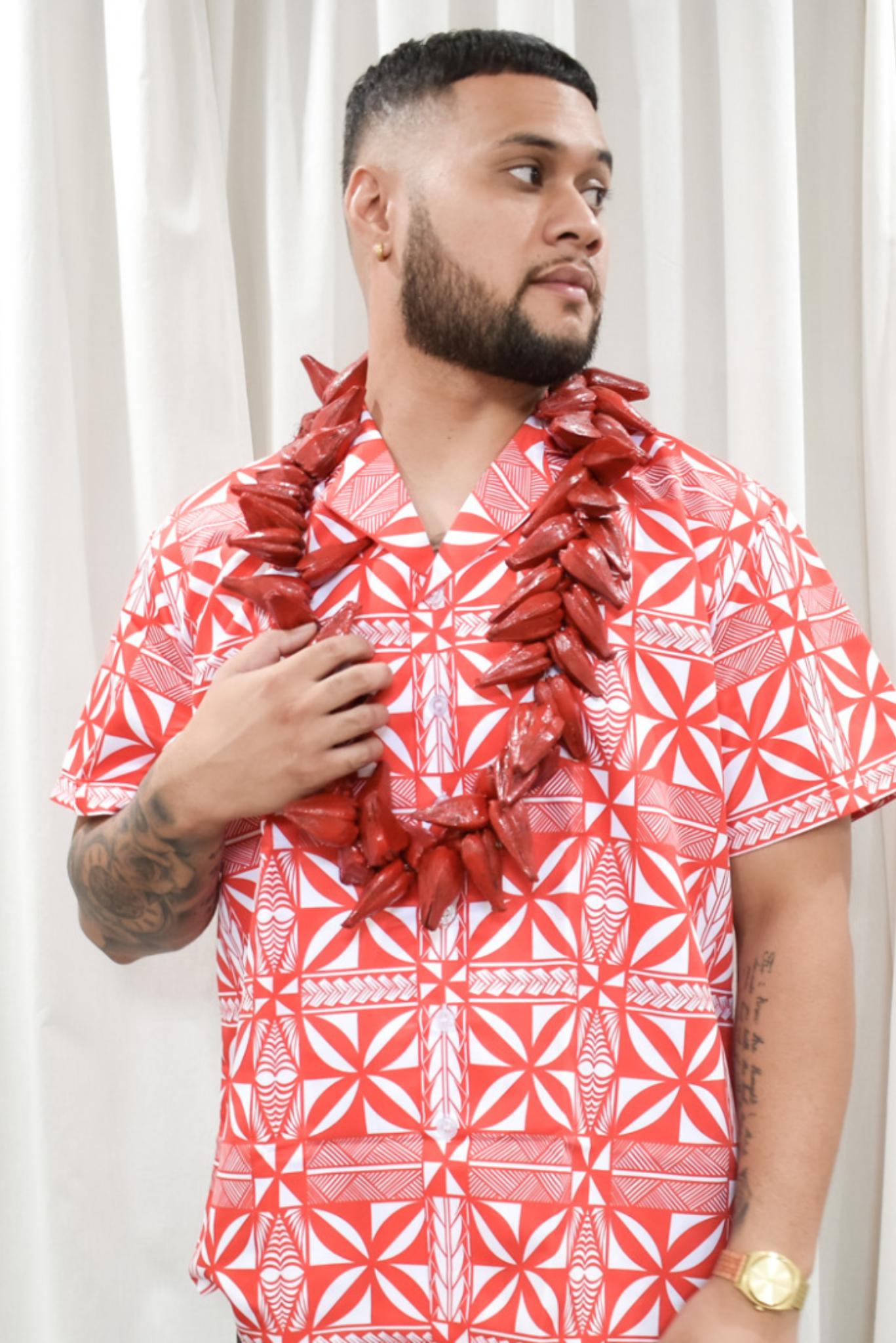 RED ULA FALA NECKLACE - MEN