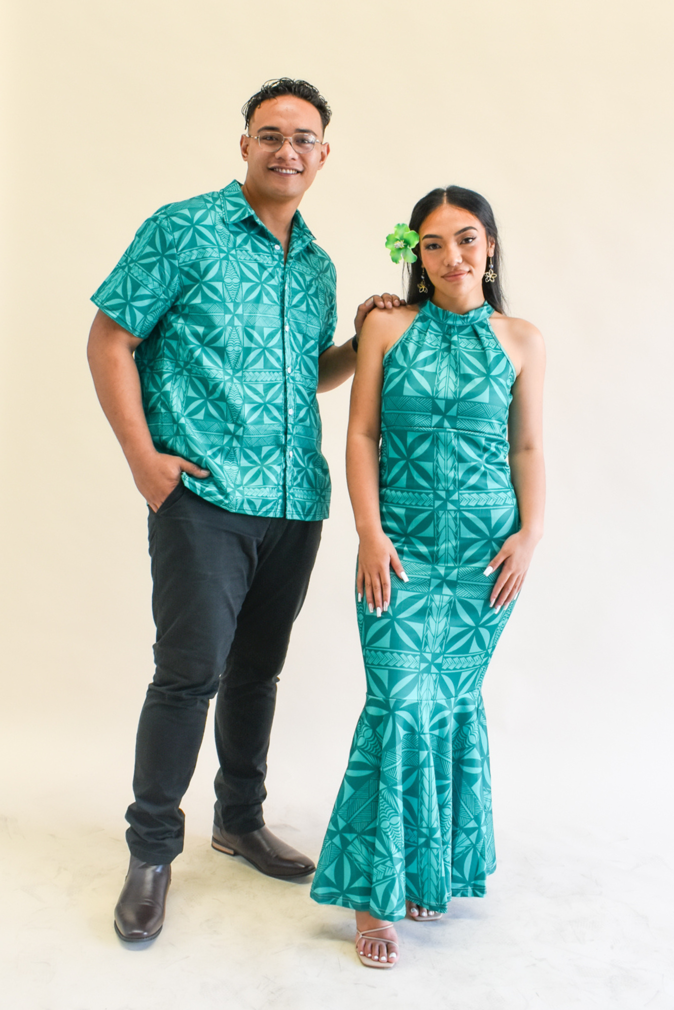 (PRE-ORDER) MATTHEW SHIRT - MEN'S BUTTON UP - JEWEL GREEN