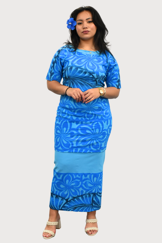 BLUE ROUND NECK PULETASI