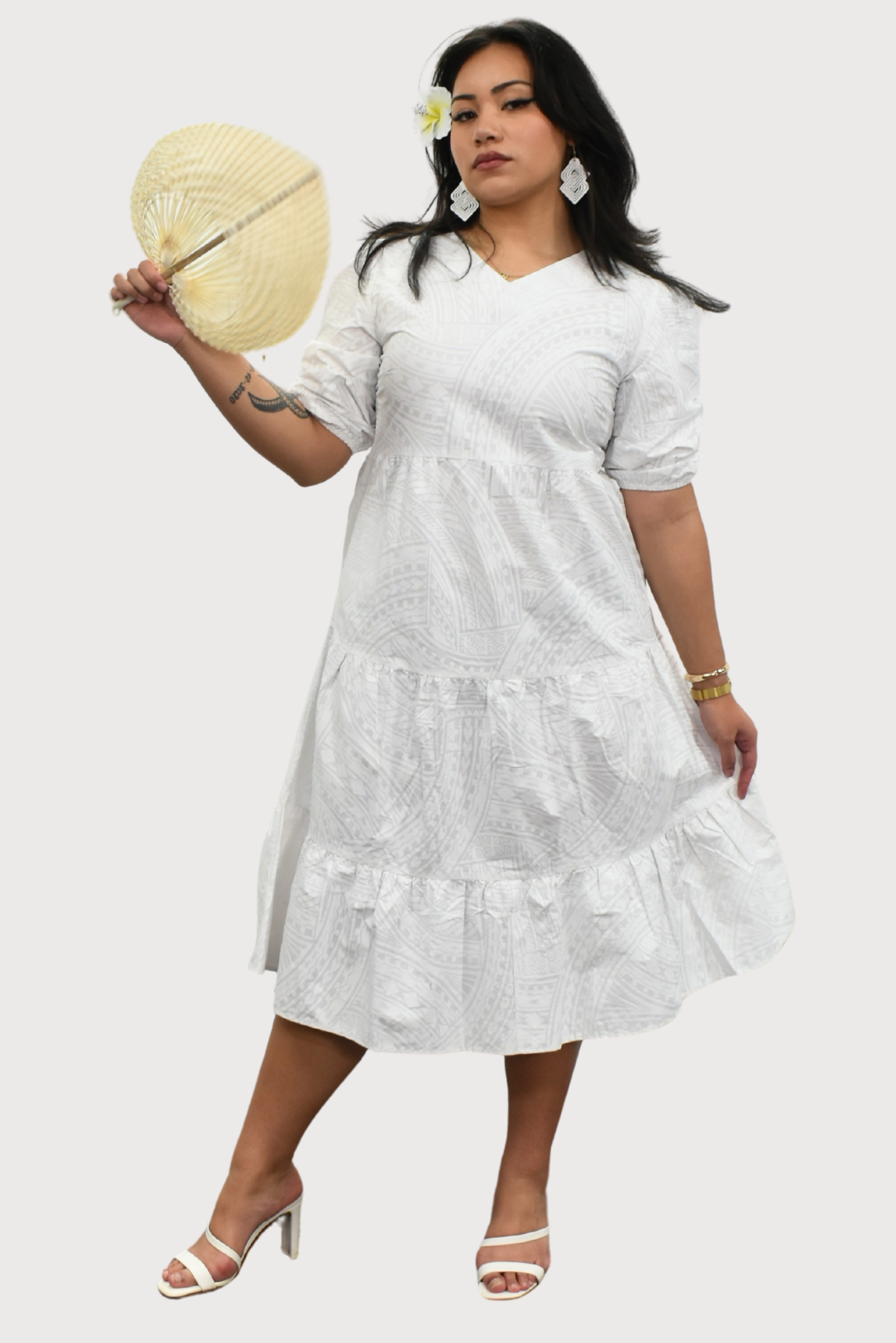 MARIAH DRESS - HIGH WAIST DRESS - WHITE