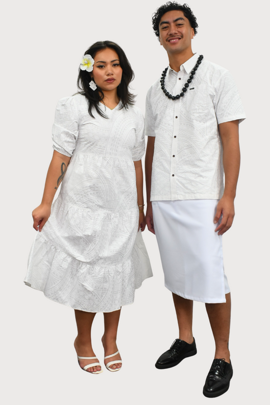 MARIAH DRESS - HIGH WAIST DRESS - WHITE