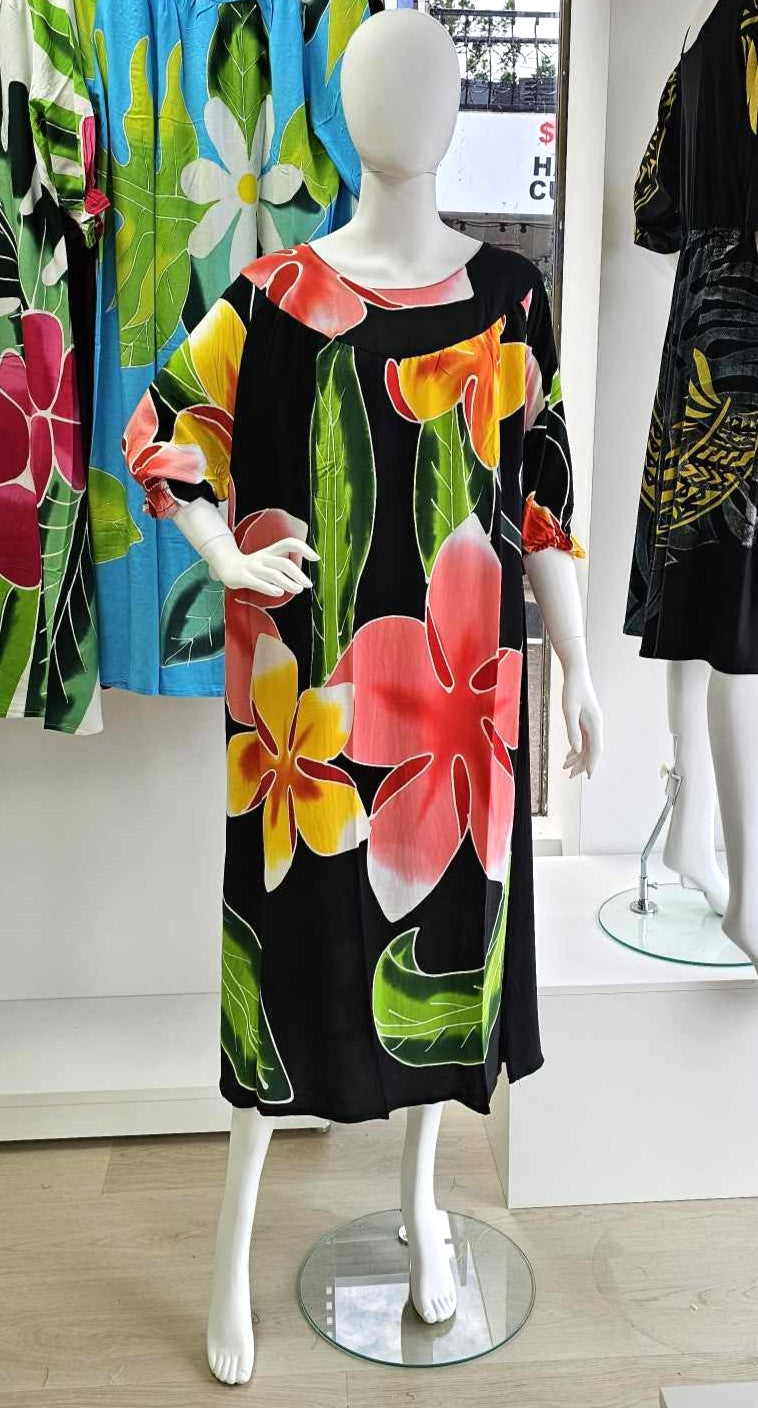 SARONG DRESS - MULTICOLOUR VARIETY (NON-ELASTIC NECK)