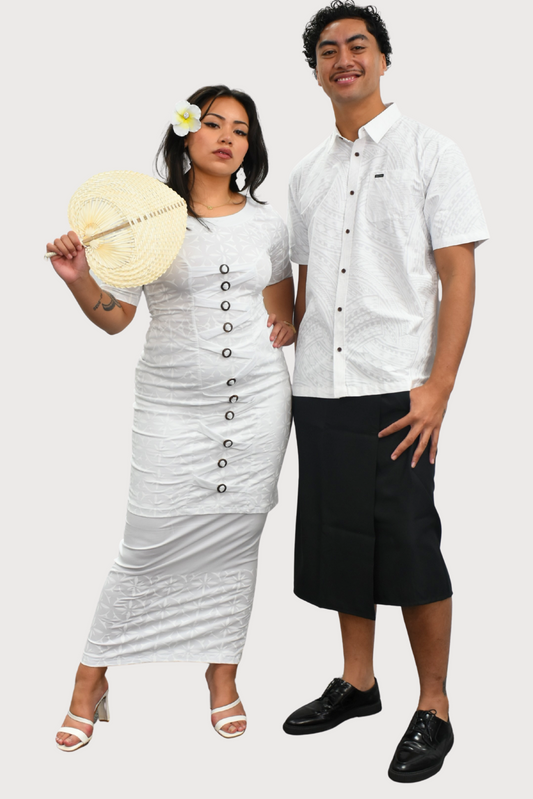 MARCUS SHIRT - COLLARED BUTTON UP - WHITE