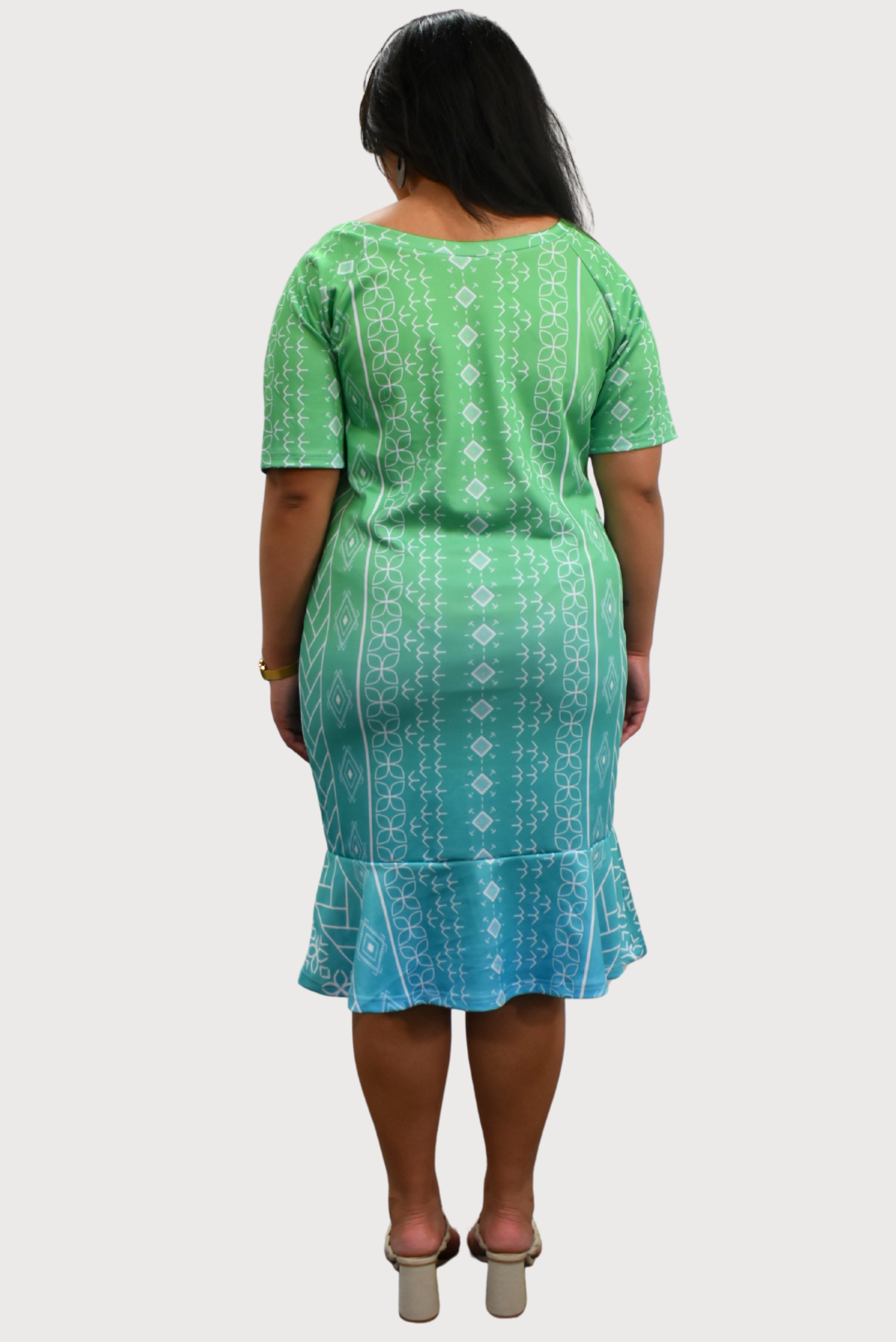 KAILANI DRESS - MIDI MERMAID - OMBRE GREEN