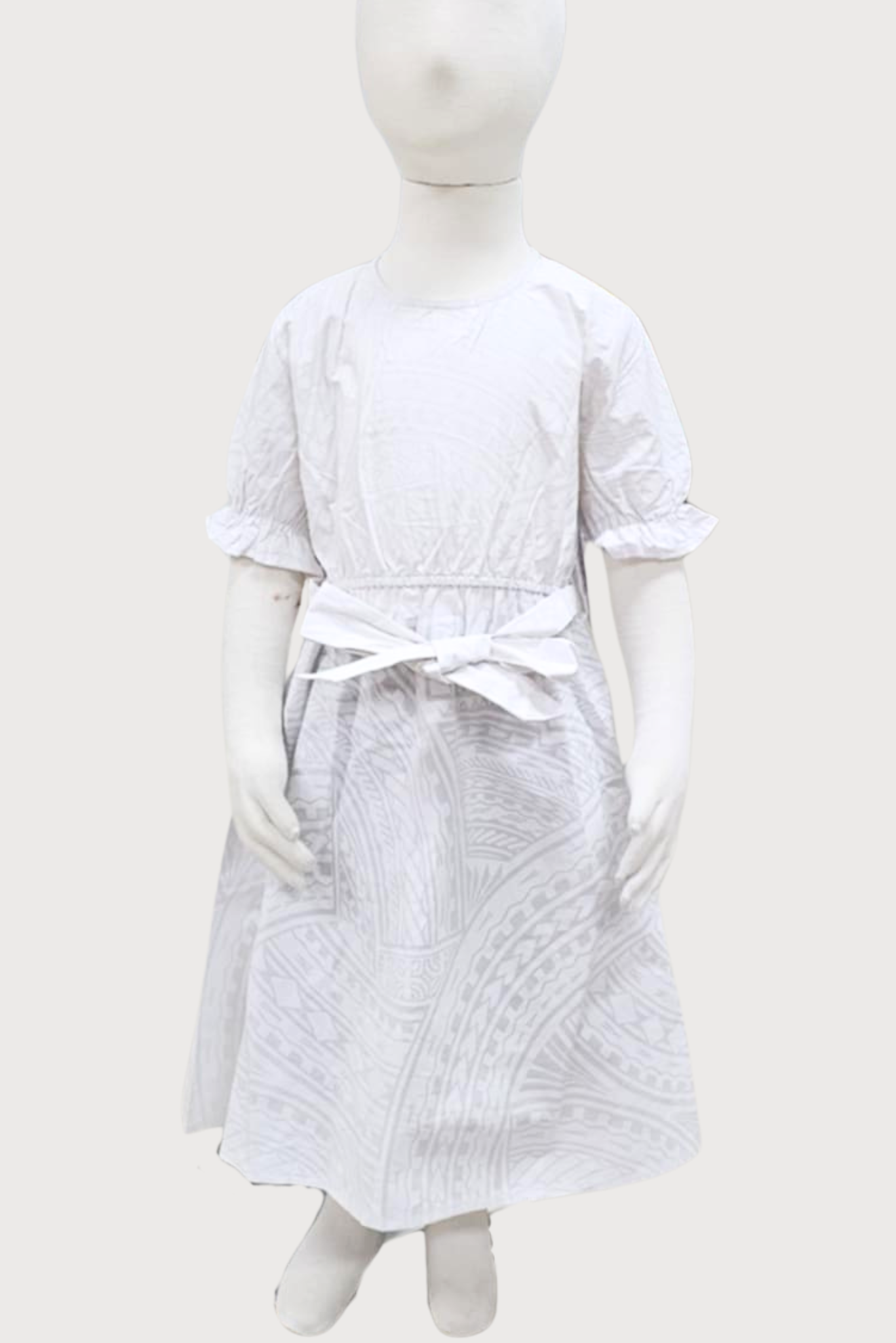MARIAH GIRLS DRESS - FLOWY DRESS - WHITE