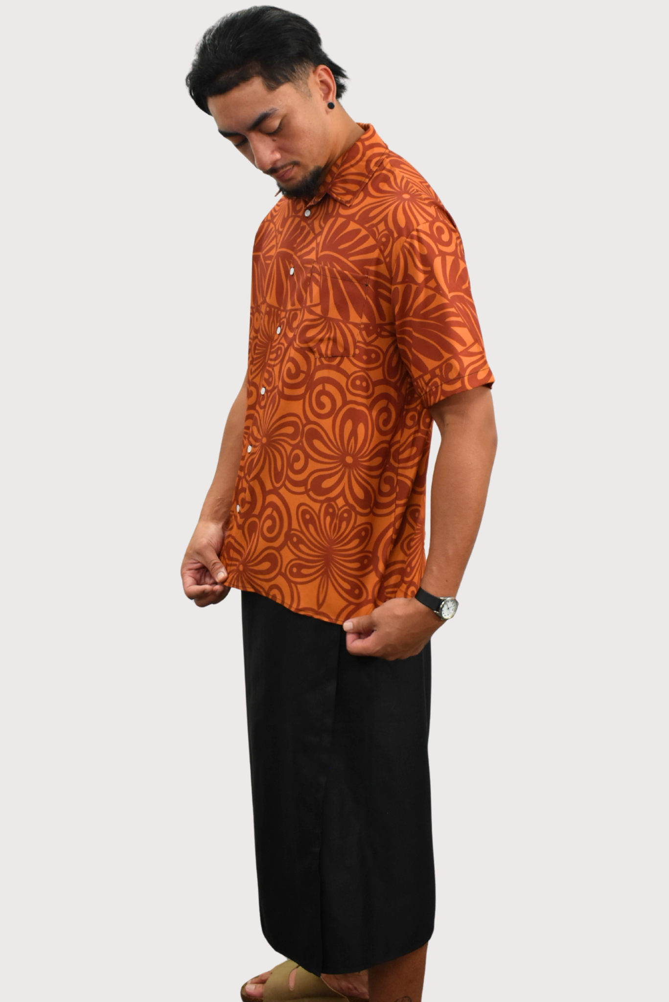 ESEKIA SHIRT - COLLARED BUTTON UP - BROWN