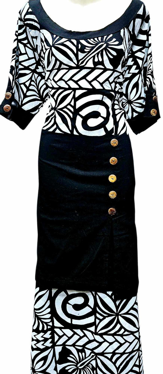 Black White Puletasi Size 24