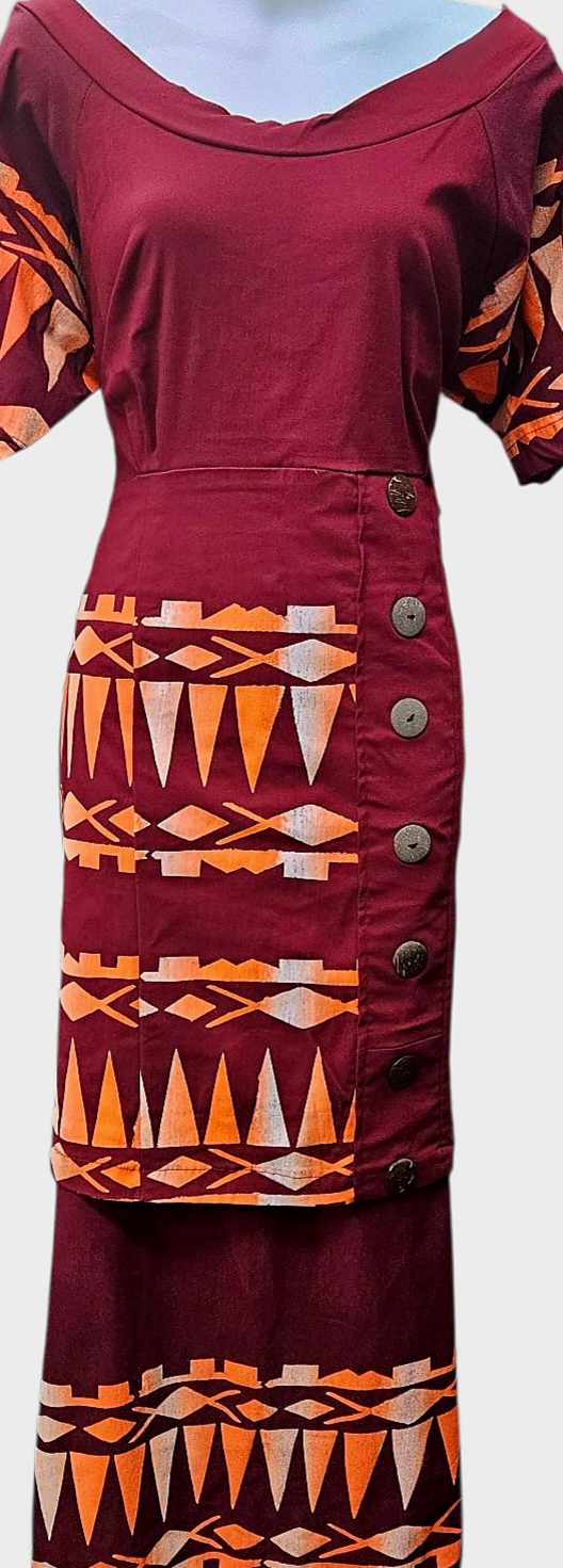 Maroon Puletasi Size 18