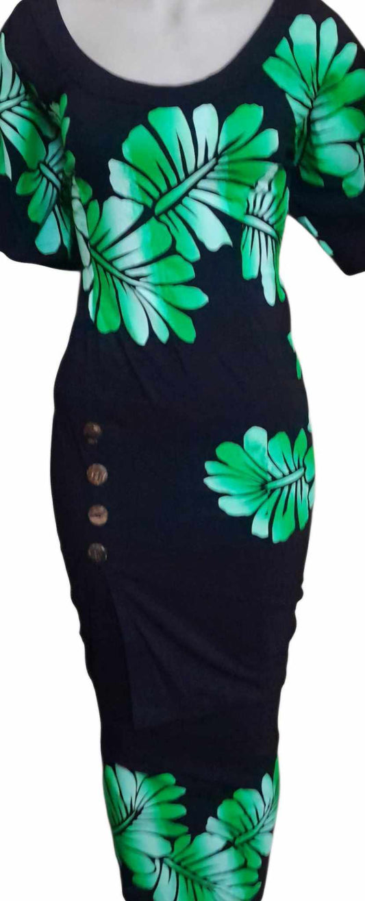 Black and Green Puletasi (Skirt & top) size 20