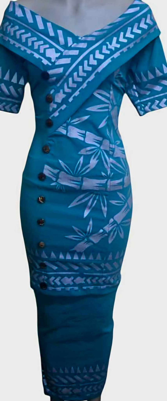 Light Blue Puletasi Size 16