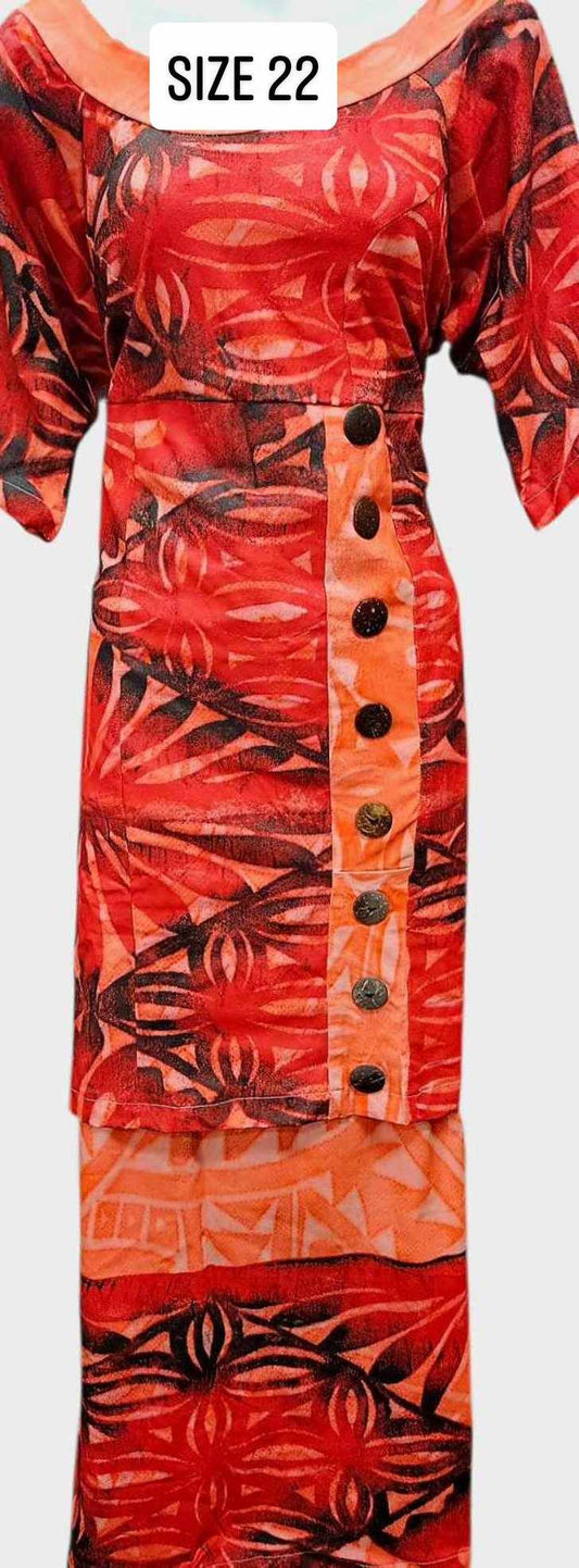 Red Puletasi Size 22