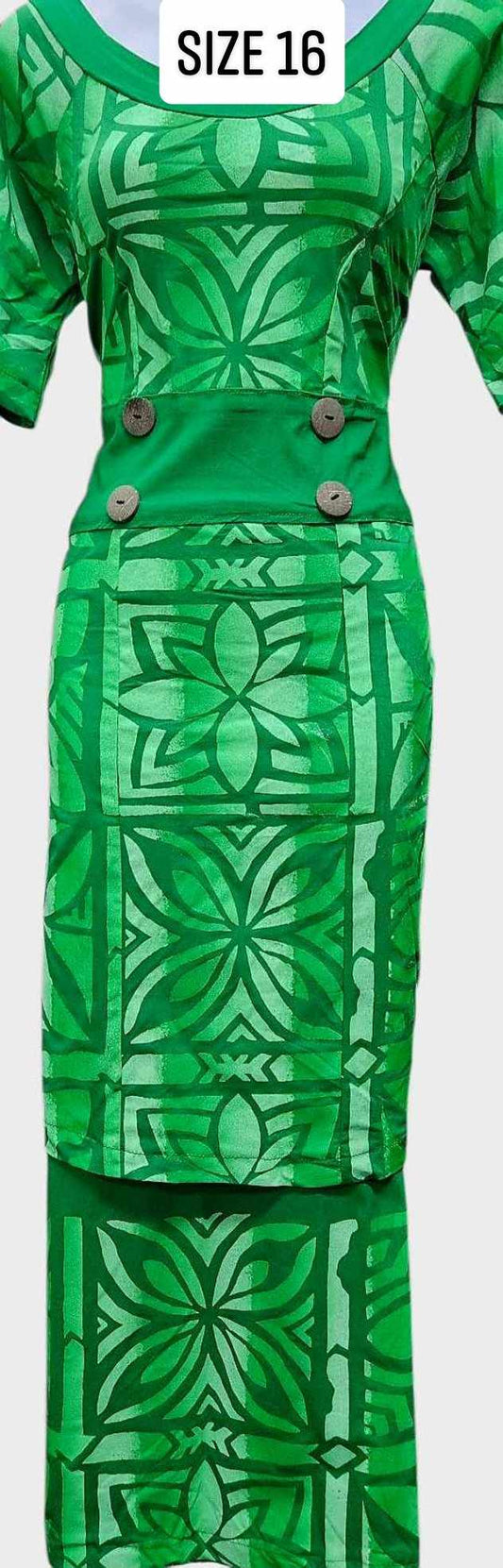 Green Puletasi Size 16