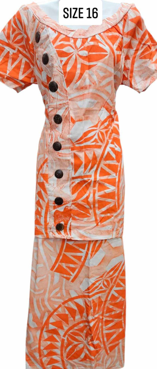 Orange Puletasi Size 16