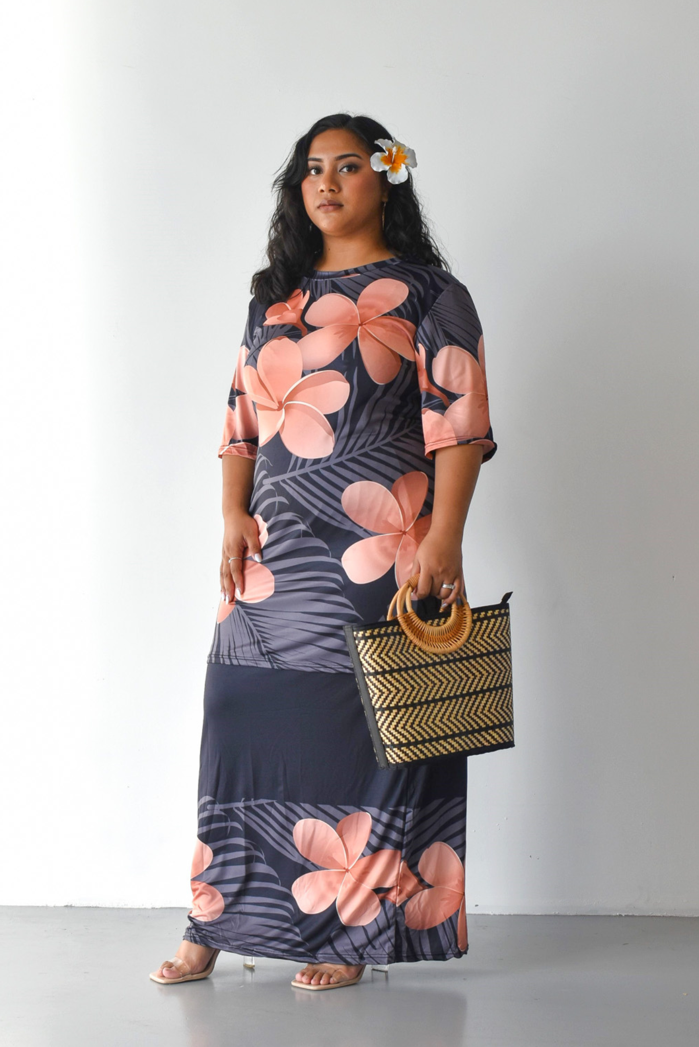 MONAH PULETASI DRESS - BLACK & BROWN