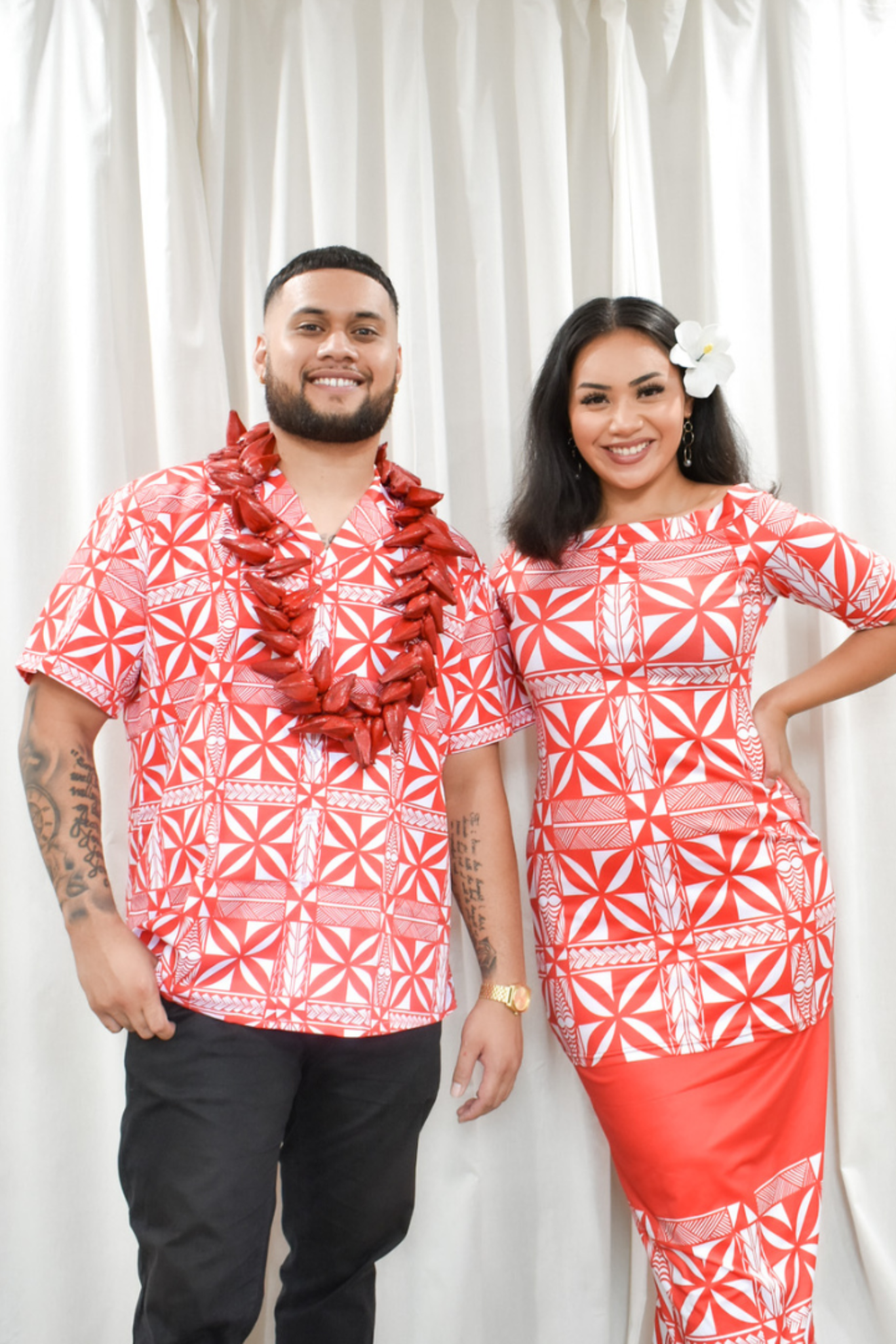 RED ULA FALA NECKLACE - MEN