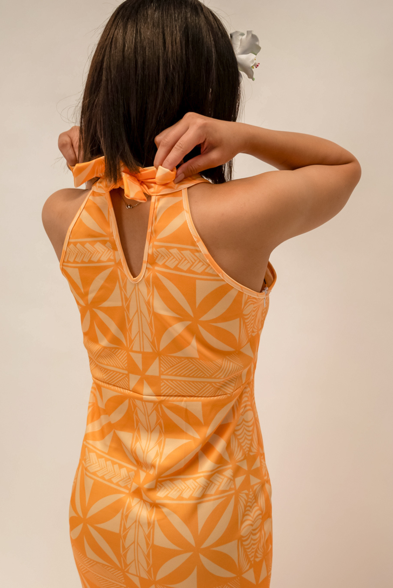 (PRE-ORDER) LAGOTO DRESS - HALTER NECK MAXI FLARE DRESS - YELLOW