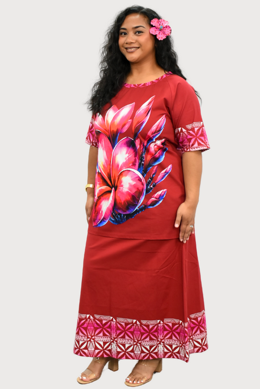 DAHLIA PULETASI - MAROON & PINK