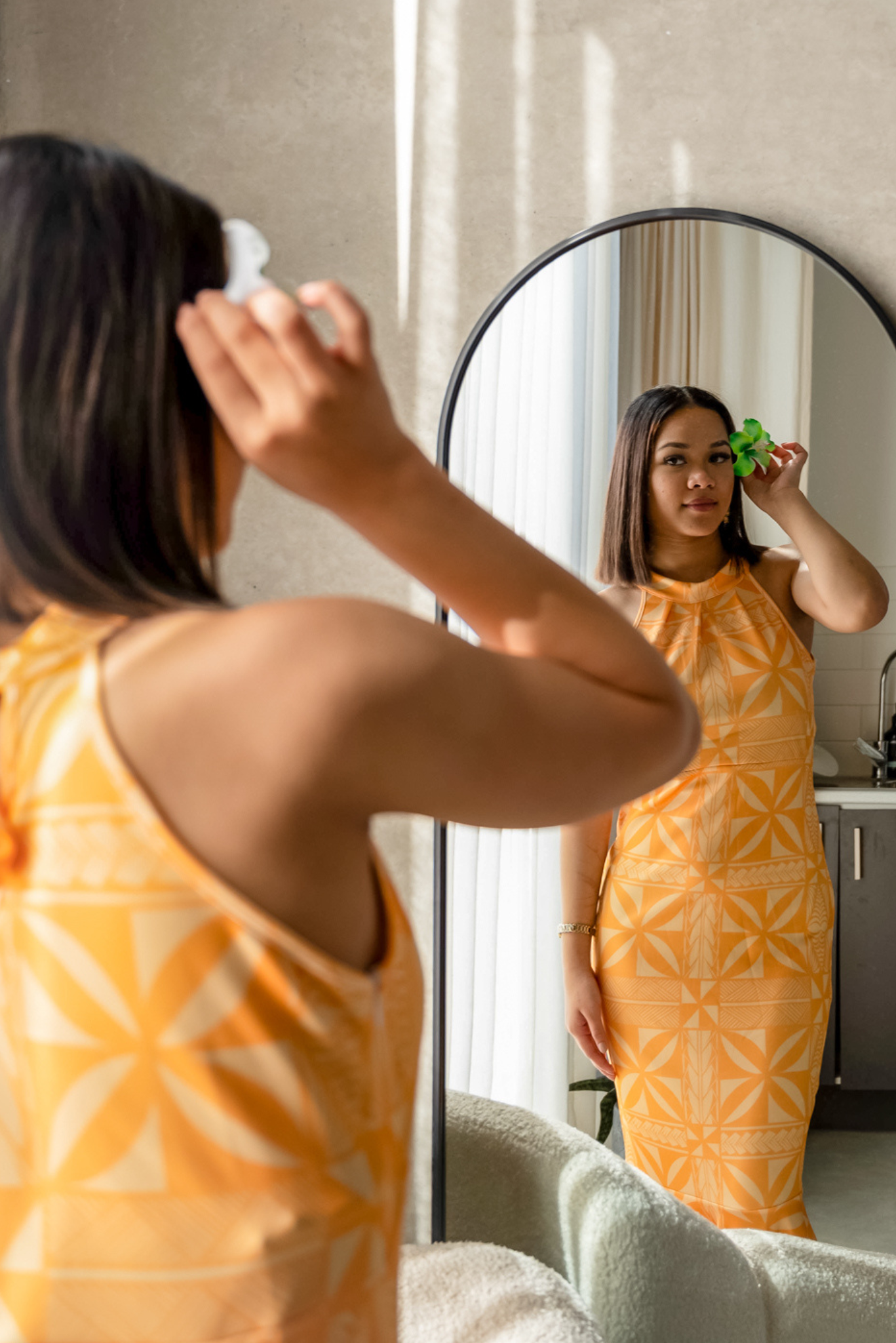 (PRE-ORDER) LAGOTO DRESS - HALTER NECK MAXI FLARE DRESS - YELLOW