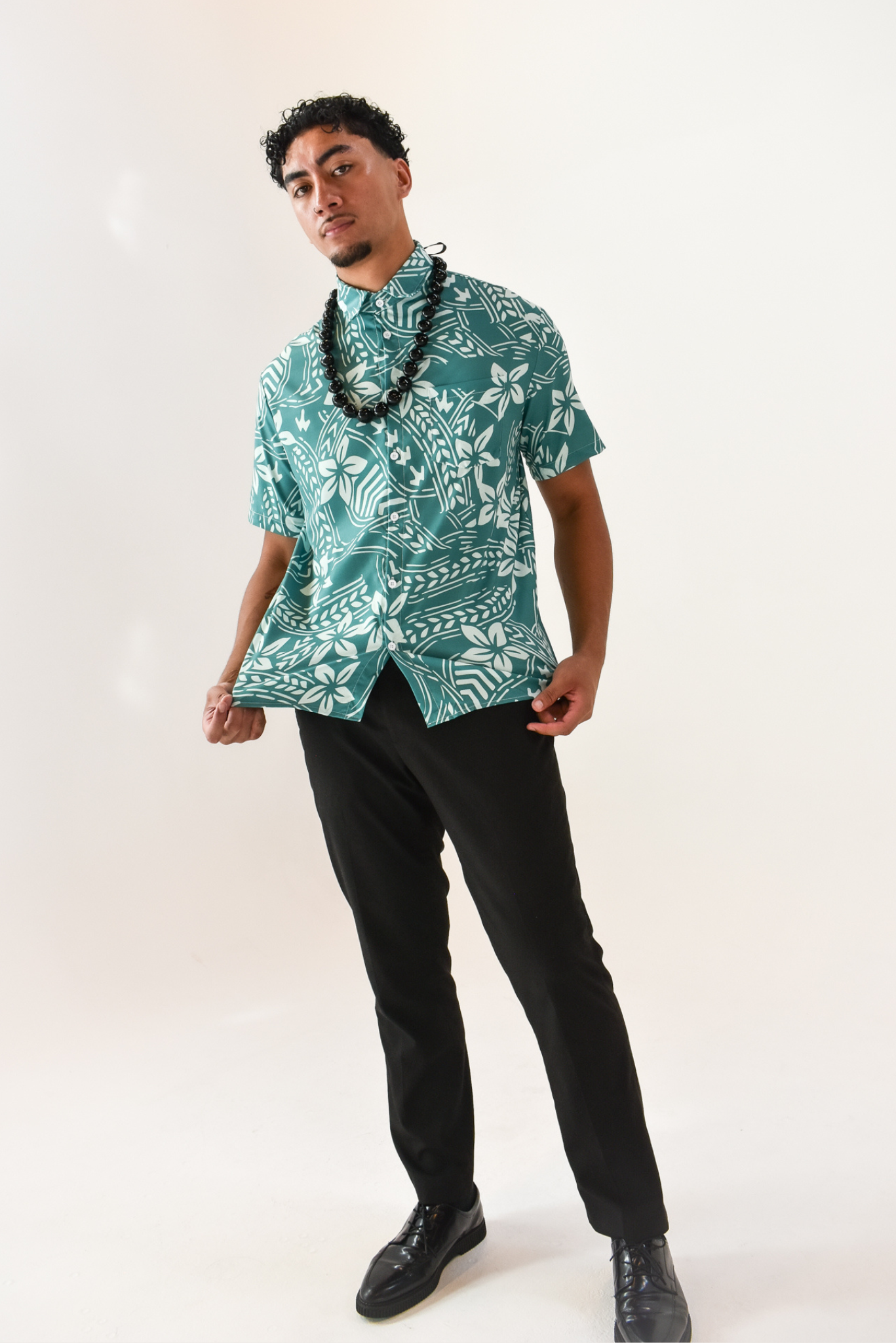 SIAKI SHIRT - MENS COLLARED SHIRT - GREEN