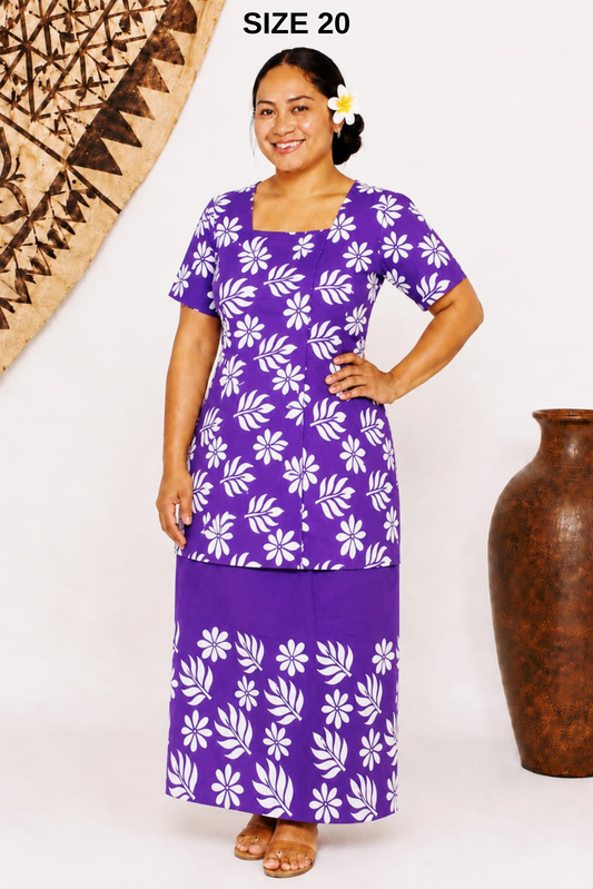 PURPLE & WHITE PULETASI SIZE 20