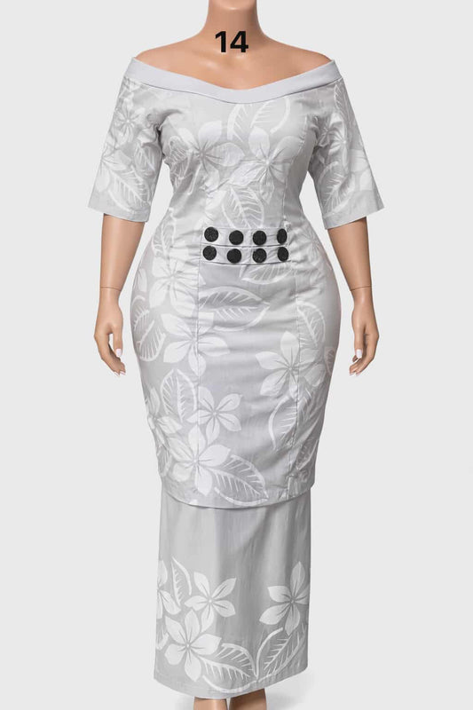 WHITE PULETASI - SIZE 14