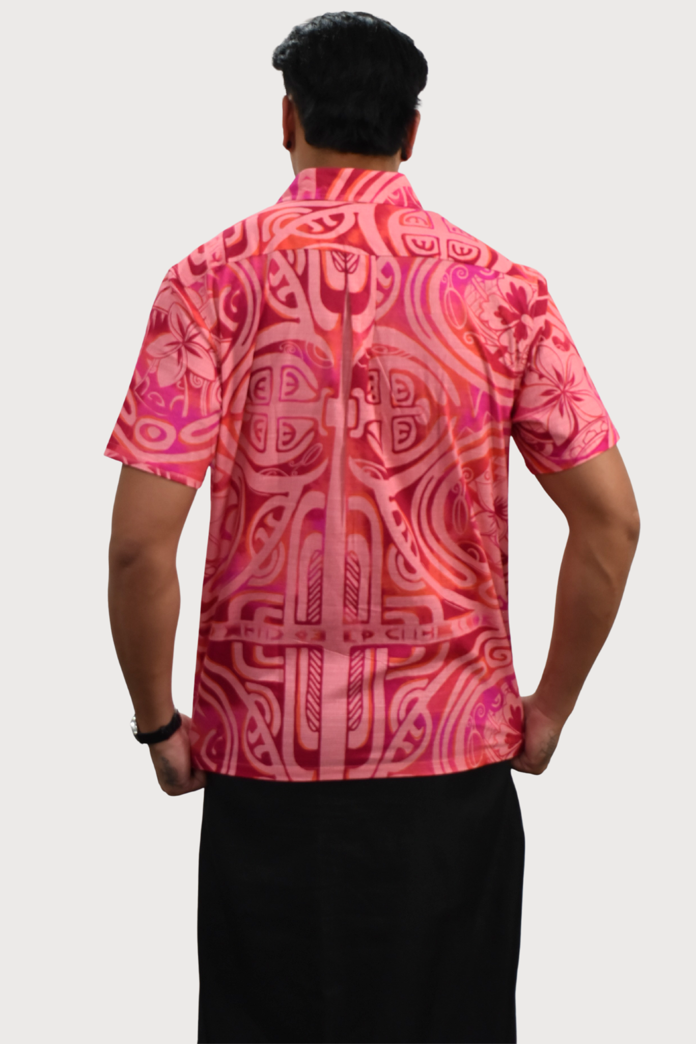 XANDER SHIRT - COLLARED BUTTON UP - PINK & RED