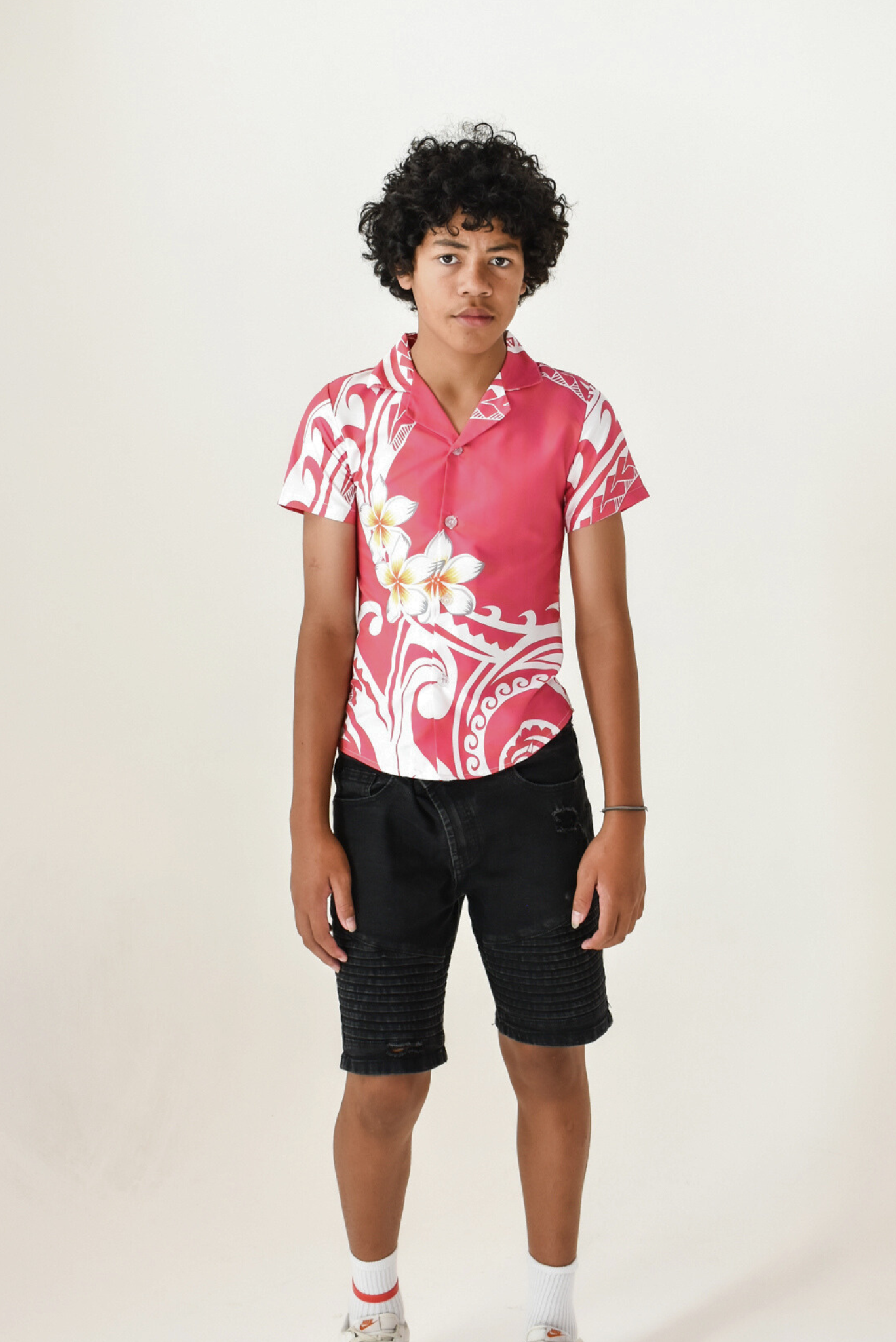 DAVID BOYS SHIRT - COLLARED SHIRT - PINK & WHITE