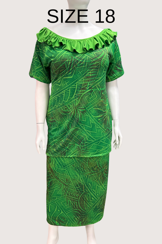 GREEN PULETASI - SIZE 18